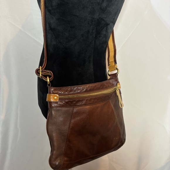 Vintage Liz Claiborne Brown Leather Shoulder Bag - Picture 13 of 15